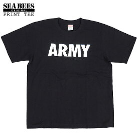1点ならメール便可 オリジナルプリント 半袖Tシャツ 『ARMY』 【ブラック×ホワイト】