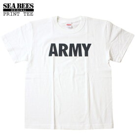 1点ならメール便可 オリジナルプリント 半袖Tシャツ 『ARMY』 【ホワイト×ブラック】