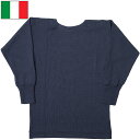 イタリア軍 ボートネックセーター ネイビー デッドストック JW030NN メンズ 紺色 薄手 ウールセーター トップス スクエアボトム 実物 ミリタリー 軍物 防寒 ニット タイト スリム