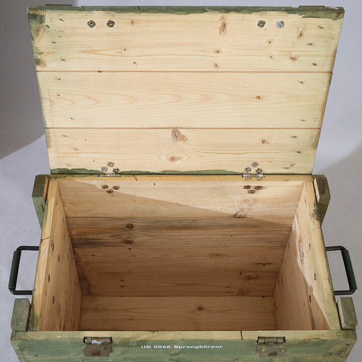 楽天市場】ドイツ軍 DM35 ウッドボックス オリーブ 65×40×60cm USED 