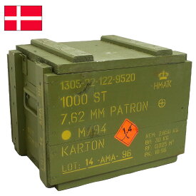 デンマーク軍 アンモボックス ウッド USED BX141UN