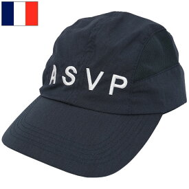 フランス ASVP キャップ ネイビー ポリコットン デッドストック HC084NN ポリス Police つば付き帽子 CAP ベースボールキャップ ワークキャップ メンズ レディース カジュアル 未使用品