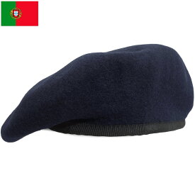 1点ならメール便可 ポルトガル軍 ウール ベレー帽 ネイビー デッドストック HE017NN