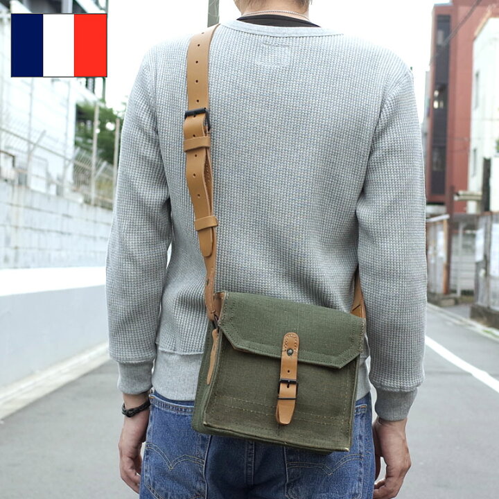 楽天市場】フランス軍 キャンバスレザーショルダーバッグ S デッド 