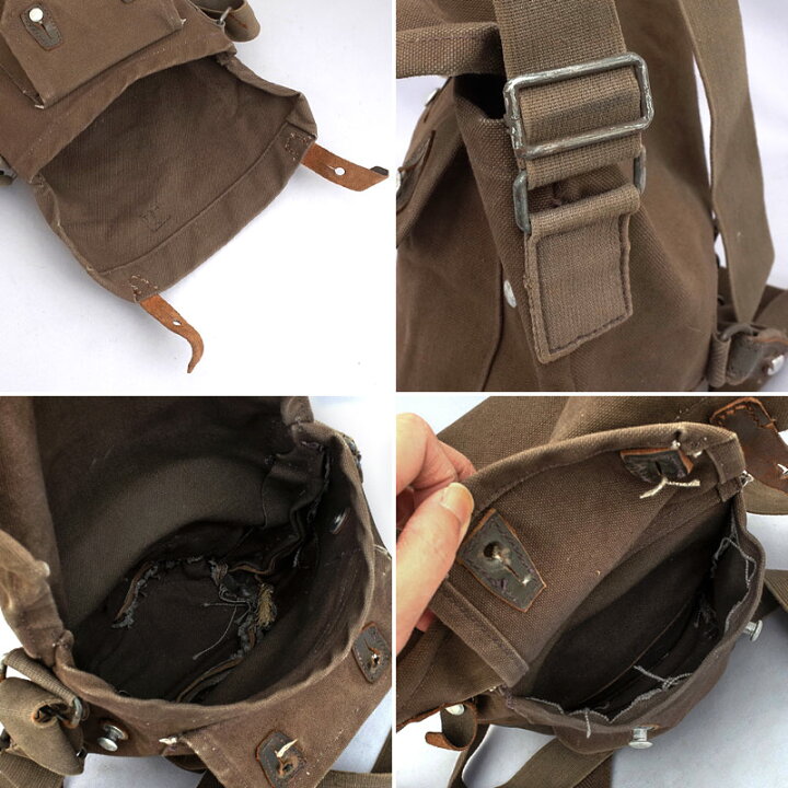 楽天市場】スウェーデン軍 ガスマスクバッグ レザーボトム USED 
