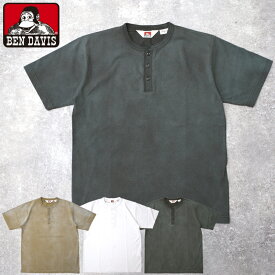 1点ならメール便可 BEN DAVIS ベンデイビス #C-26580004 クラシック ヘンリーネック 半袖 Tシャツベンデービス メンズ 男性 レディース 女性 ユニセックス トップス カジュアル アメカジ シンプル インナー ティーシャツ 春 夏 秋 冬 無地