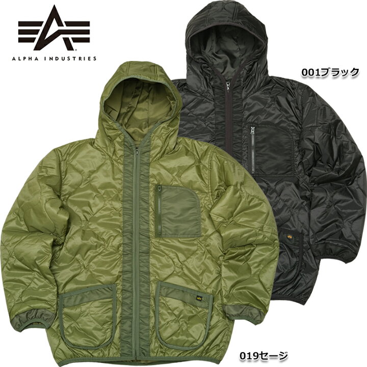 楽天市場】ALPHA社 アルファ ＃TA1733 キルトフードジャケット メンズ 