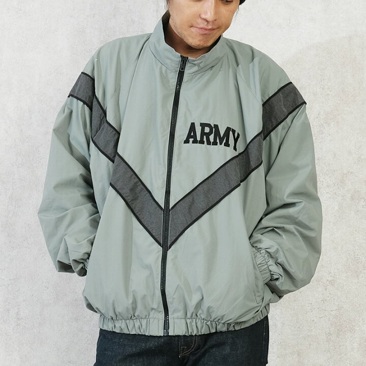 楽天市場】米軍 ARMY IPFU トレーニングジャケット ナイロン グレー  