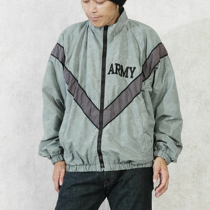楽天市場】米軍 ARMY IPFU トレーニングジャケット ナイロン グレー 
