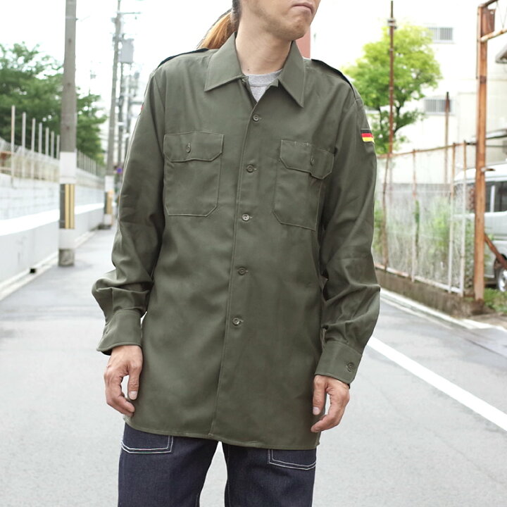 楽天市場】ドイツ軍 フィールドシャツ 長袖 オリーブ デッドストック 