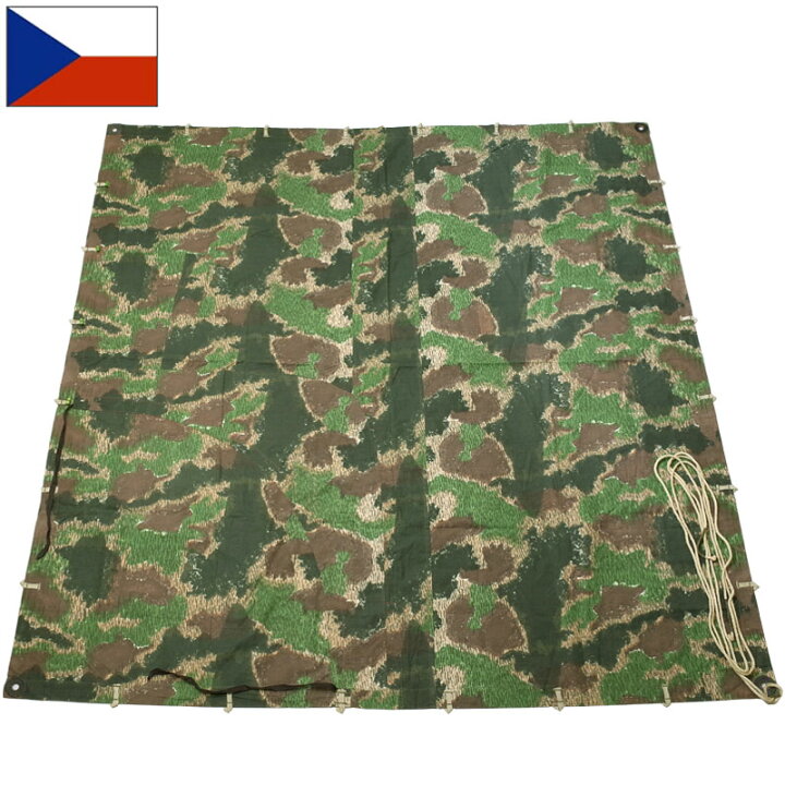 楽天市場】チェコ軍 50s テントシート クラウドカモ デッドストック  