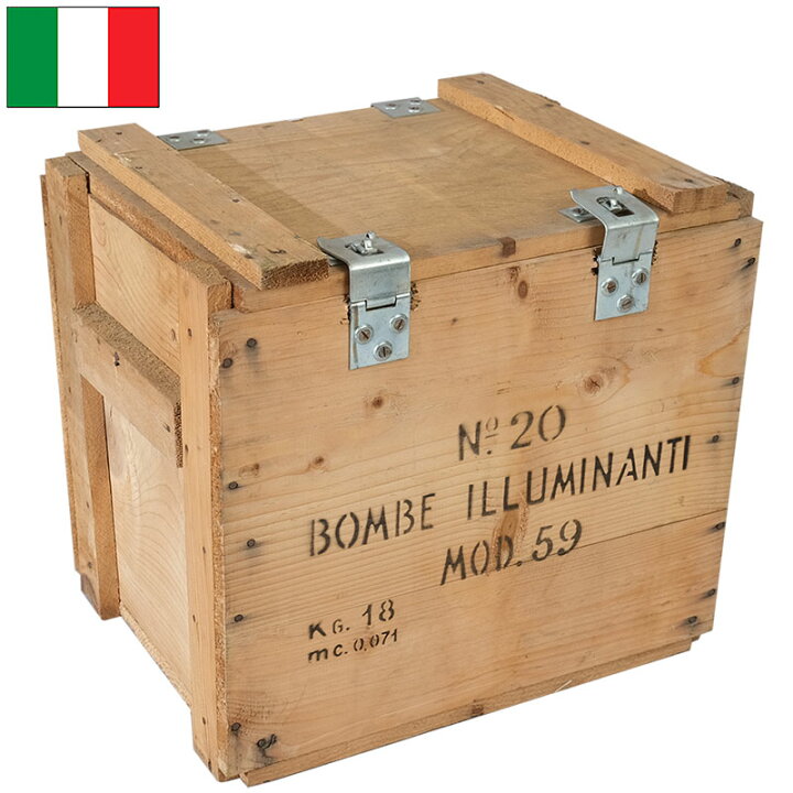 楽天市場】イタリア軍 BOMBE ILLUMINANTI ウッドボックス USED BX197UN 