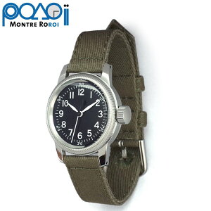 MONTRE ROROI �����g�������C A-11 �u���b�N ������ �r���v Black dial A11 �����������^ �� 12h 12���� �z�X�g���b�v �~���^���[ �h�� ���v �E�H�b�` M.R.M.W. �j�� ���� �����Y ���f�B�[�X ���j�Z�b�N�X