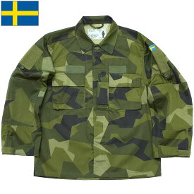スウェーデン軍タイプ UF90 フィールドシャツ M90 スプリンターカモ 新品 JS174NN UF-90 M-90 カモフラージュ スカンジナビア 迷彩柄 コンバットジャケット 薄手 ライトウェイト 戦闘服 軍装 Active Life Equipment ALE