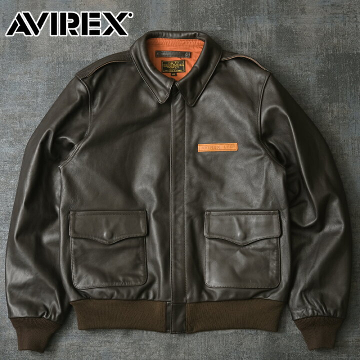 楽天市場】AVIREX アビレックス #7834950019 A-2 プレーン レザー 