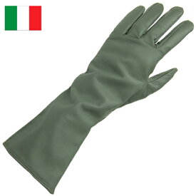 1点ならメール便可 イタリア軍 レザーグローブ グリーン デッドストック GG020NN 皮 革 手袋 実物 軍放出品 ミリタリー
