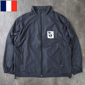 フランス軍 トレーニングジャケット ネイビー デッドストック JJ399NN 仏軍 フレンチアーミー 第68アフリカ砲兵連隊 第3衛生連隊 ウインドブレーカー ライトアウター ブルゾン 上着 トラックジャケット カジュアル スポーツ 実物ミリタリー 軍物 軍モノ 未使用品