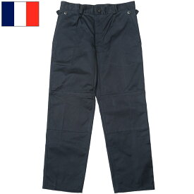 フランス軍 メカニック ワークパンツ ネイビー デッドストック PP451NN 仏軍 ボトムス ズボン コットン ポリエステル ポリコットン カジュアル ワークウェア ワーカー 男性 メンズ ストレート 実物ミリタリー 軍物 軍モノ 未使用品