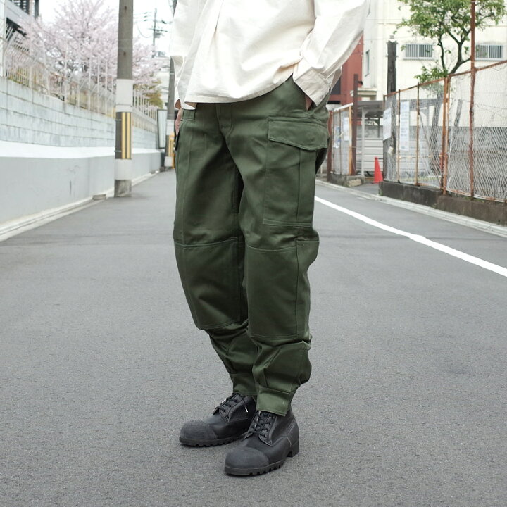 楽天市場】ベルギー軍 M-64 フィールドパンツ オリーブ 7ポケット USED 