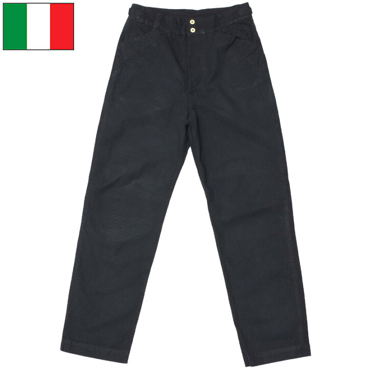 楽天市場】イタリア軍 ワークパンツ 黒染め デッドストック トラウザー  