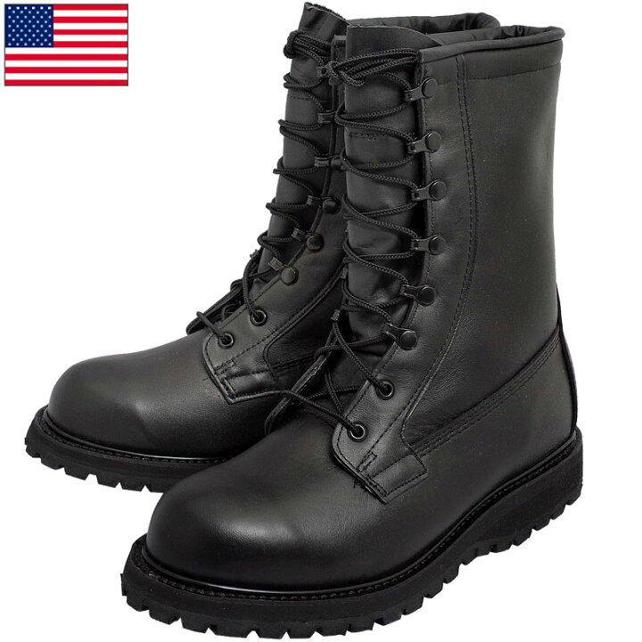 楽天市場 米軍 レザーコンバットブーツ ブラック デッドストック アメリカ軍 Gi Us Vibram ビブラムソール 黒 本皮 靴 実物ミリタリー 軍物 軍モノ ミリタリー百貨シービーズ