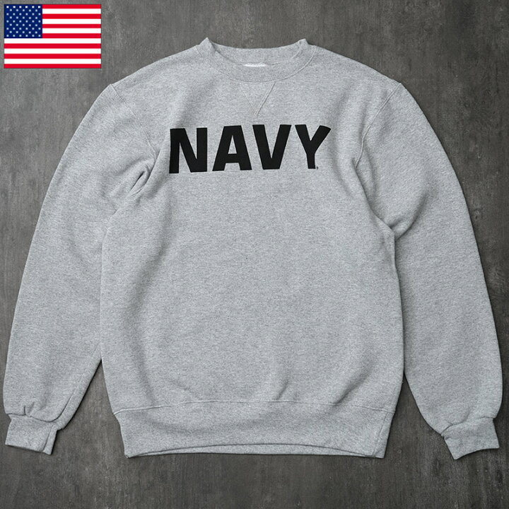 80s90s US.NAVY ANNAPOLIS染み込みプリントスウェットグレー USNA 