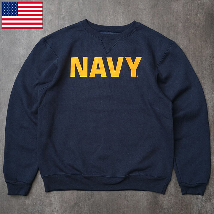 楽天市場】米軍 U.S.NAVY スウェットシャツ ネイビー NAVYロゴ デッド 