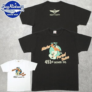 1�_�Ȃ烁�[���։� BUZZ RICKSON'S �o�Y���N�\���Y #BR79703 ���� �v�����g T�V���c�w451st BOMB.SQ.�x�����Y �j�� �g�b�v�X �e�B�[�V���c �V���[�g�X���[�u �~���^���[ �J�W���A�� �A���J�W �t �� �A��
