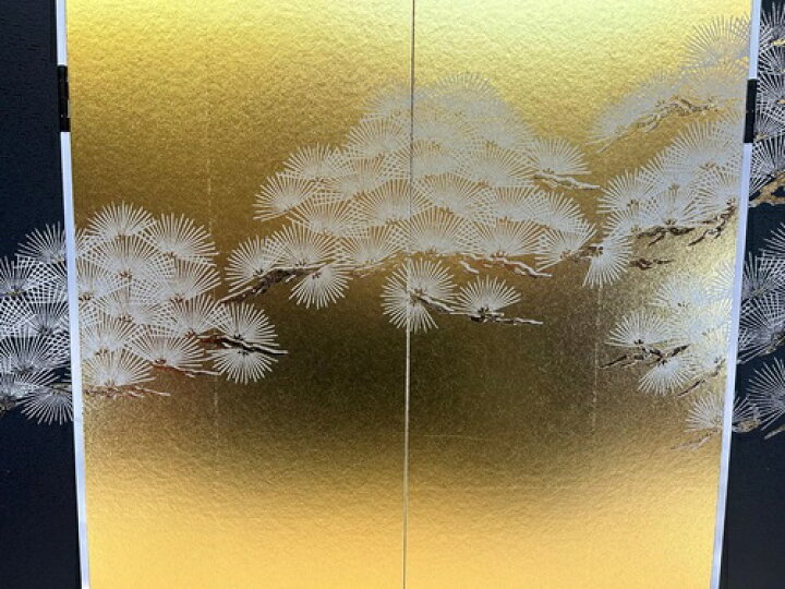 楽天市場】五月人形 5月4曲屏風 40cm 黒金銀針松 伝統工芸品 駿河蒔絵 