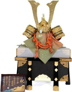 兜飾り 極上京極18号合わせ鉢 純金箔押し木彫り龍 無双結び 五月人形 兜飾り 兜 かぶと 端午の節句 こどもの日 初節句 お祝い プレゼント ギフト コンパクト こだわりの