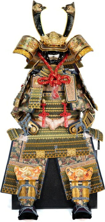 楽天市場】着用鎧 （面付き） 緑濃緑縅糸 子供着用鎧のみ五月人形 