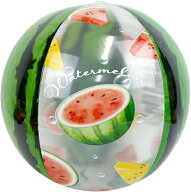 ビーチボールスイカ 膨らませると直径26cm バラ1個すいか　スイカ　くだもの　フルーツ　サマーグッズ　…