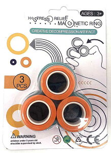 マグネティックリング 3個入 1パックマグネティックリング ストレス解消 フィジェット トイ マジック マグネット おもちゃ ング 磁石 磁力 プレゼント くせになる 集中力ア