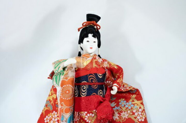 楽天市場】日本人形 山本人形オリジナル 片身替わりのお着物を着たお 