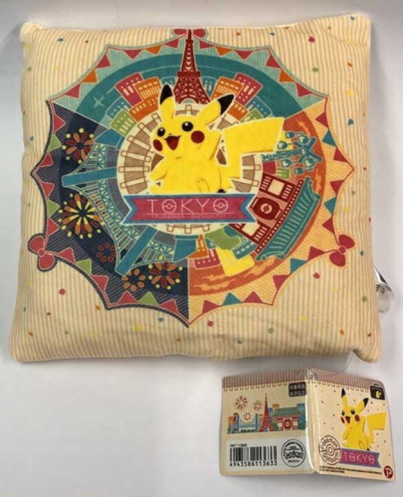 楽天市場】Poketabi 東京限定 やわらかスクエアクッション PKT11363 