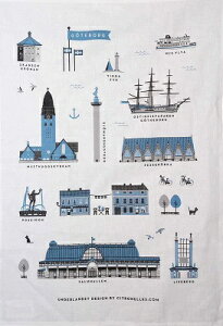 スウェーデン直輸入!ヨーテボリ キッチンタオル ティータオル キッチンタオル キッチン 北欧 スウェーデン 北欧雑貨 プレゼント ギフト タオル フェイスタオル キッチンク