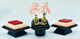 20号 菱三宝 艶消黒 唐草 2点セット菱餅　三宝　木製　雛人形　雛道具　お道具　小道具　ひな祭り　海外へのお土産　初節句　お祝い　お雛様　日本伝統　日本文化　和風インテリア　日本土産　桃の節句　インテリア小物