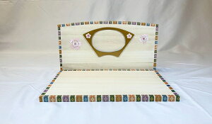 桐 木材 平台・衝立 写真入れ付き 桜刺繍 A 飾台 屏風親王飾り 雛人形 ひな人形 初節句 ひな祭り 桃の節句 小さなお雛様 コンパクト お雛様 海外へのお土産 お祝い 誕生祝い