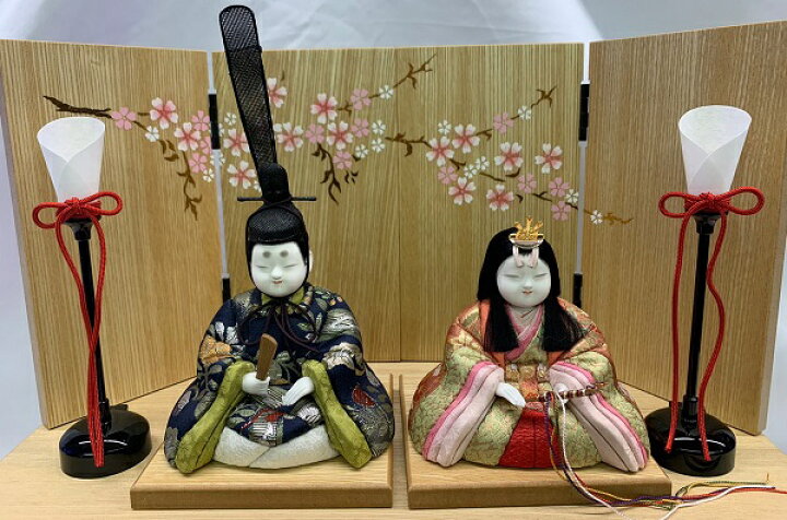楽天市場】雛人形 真多呂 オリジナル東山雛 5人 34x2 桜 飾台・屏風 