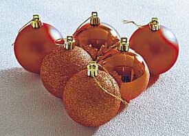 60mm コッパーボール オレンジ 柄アソート6個セットXO-2702オーナメント　インテリア　クリスマス　クリスマスツリー　クリスマスオーナメント　ハロウィーン　ハロウィンツリー　ハロウィンツリー　リース　ガーランド　飾り　装飾　オレンジ　クリスマスリース
