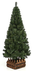 150cmスリム濃緑 品質保証 高級ツリー 木枠付　クリスマスツリー スリム