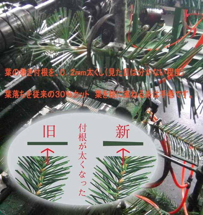 楽天市場】210cmスリム 濃緑 品質 保証高級ツリー 木枠付 