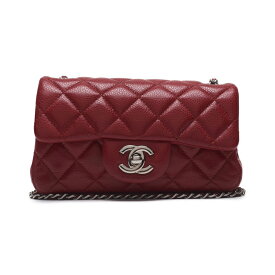 CHANEL【シャネル】ミニマトラッセ チェーンショルダー キャビアスキン 赤（シルバー金具）ショルダーバッグ ミニショルダーバッグ レディースバッグ レディースバッグ ハイブランド【中古】【送料無料】