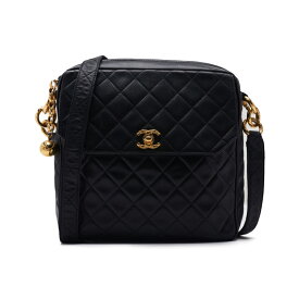 CHANEL【シャネル】マトラッセ ボールチャーム付き ワンショルダーバッグ ラムスキン 黒（ゴールド金具） レディースバッグ レディースショルダーバッグ ショルダーバッグ ハイブランド【中古】【送料無料】