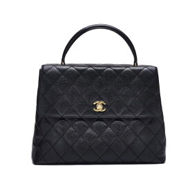 CHANEL【シャネル】マトラッセ ターンロック ハンドバッグ キャビアスキン 黒（ゴールド金具） ハンドバッグ レディースハンドバッグ レディースバック【中古】【送料無料】