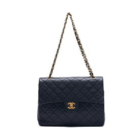 CHANEL【シャネル】マトラッセ ダブルフラップ チェーンショルダー ラムスキン 黒（ゴールド金具） ショルダーバッグ レディースショルダーバッグ レディースバッグ ハイブランド【中古】【送料無料】【SS】