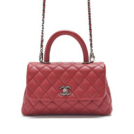 CHANEL シャネル マトラッセ ココハンドル 2WAYハンドバッグ キャビアスキン 赤（シルバー金具） ハンドバッグ レディースショルダーバッグ レディースバッグ ハイブランド【中古】【送料無料】