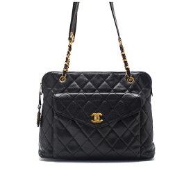 CHANEL / シャネル マトラッセ アウトサイドフラップ ダブルチェーンショルダー キャビアスキン ブラック（ゴールド金具） レディースショルダーバッグ ショルダーバッグ レディースバッグ ハイブランド【中古】【送料無料】