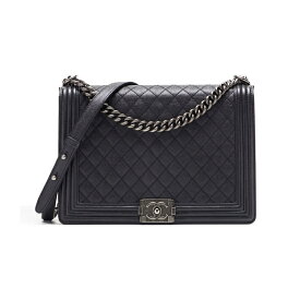 CHANEL【シャネル】ボーイシャネル マトラッセ チェーンショルダー カーフスキン 黒（シルバー金具）ショルダーバッグ ミニショルダーバッグ レディースバッグ レディースバッグ ハイブランド【中古】【送料無料】