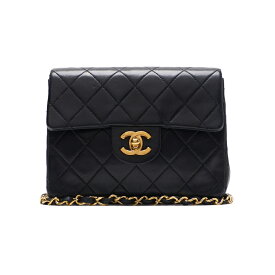 CHANEL【シャネル】ミニマトラッセ ターンロック チェーンショルダー ラムスキン 黒（ゴールド金具） ショルダーバッグ ミニショルダーバッグ レディースバッグ ハイブランド【中古】【送料無料】【SS】